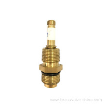 Brass valve cartridge for stop valves